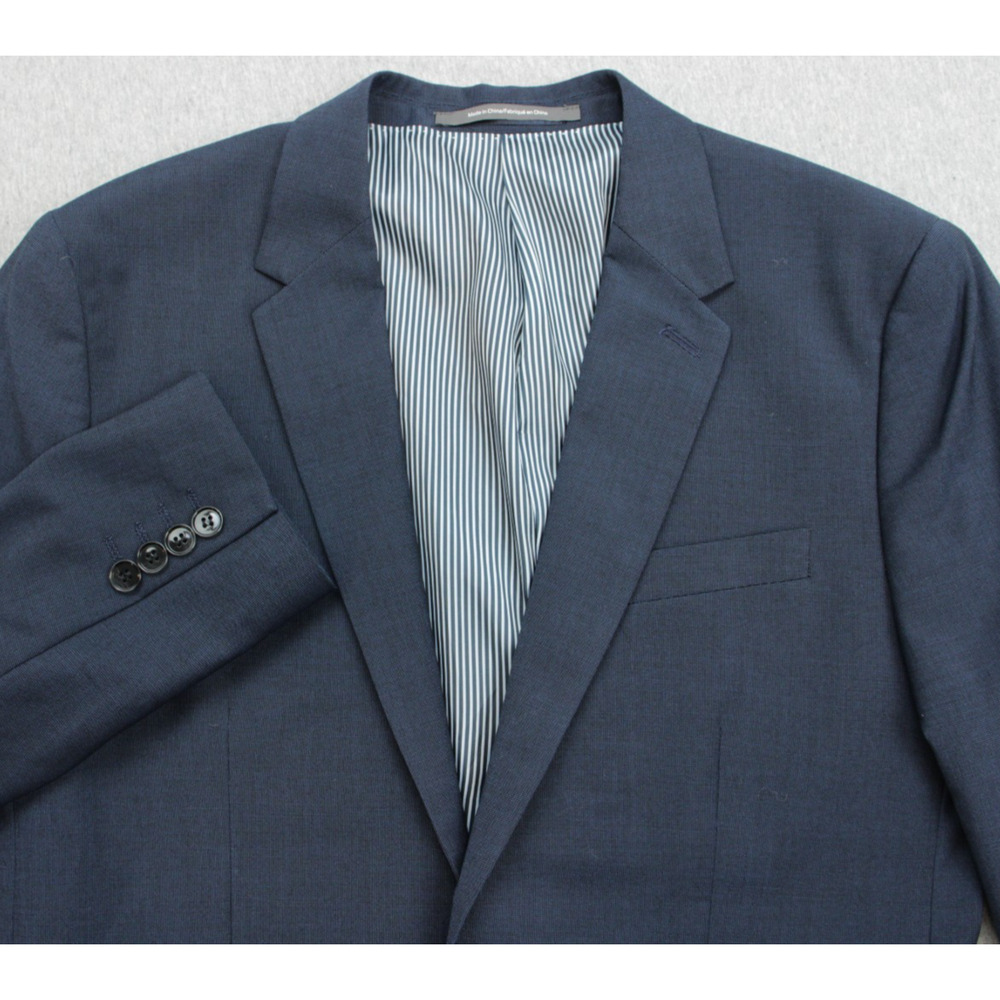 H&M Blazer Mens 38R Navy Blue Skinny Fit Stretch 2 buttons Single Breast